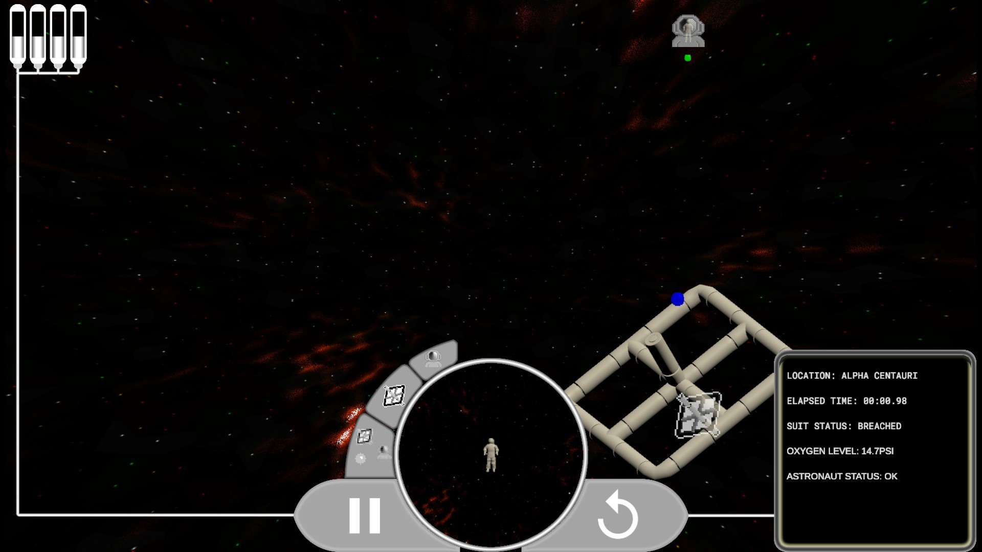Gravity Well gameplay screenshot — Space station