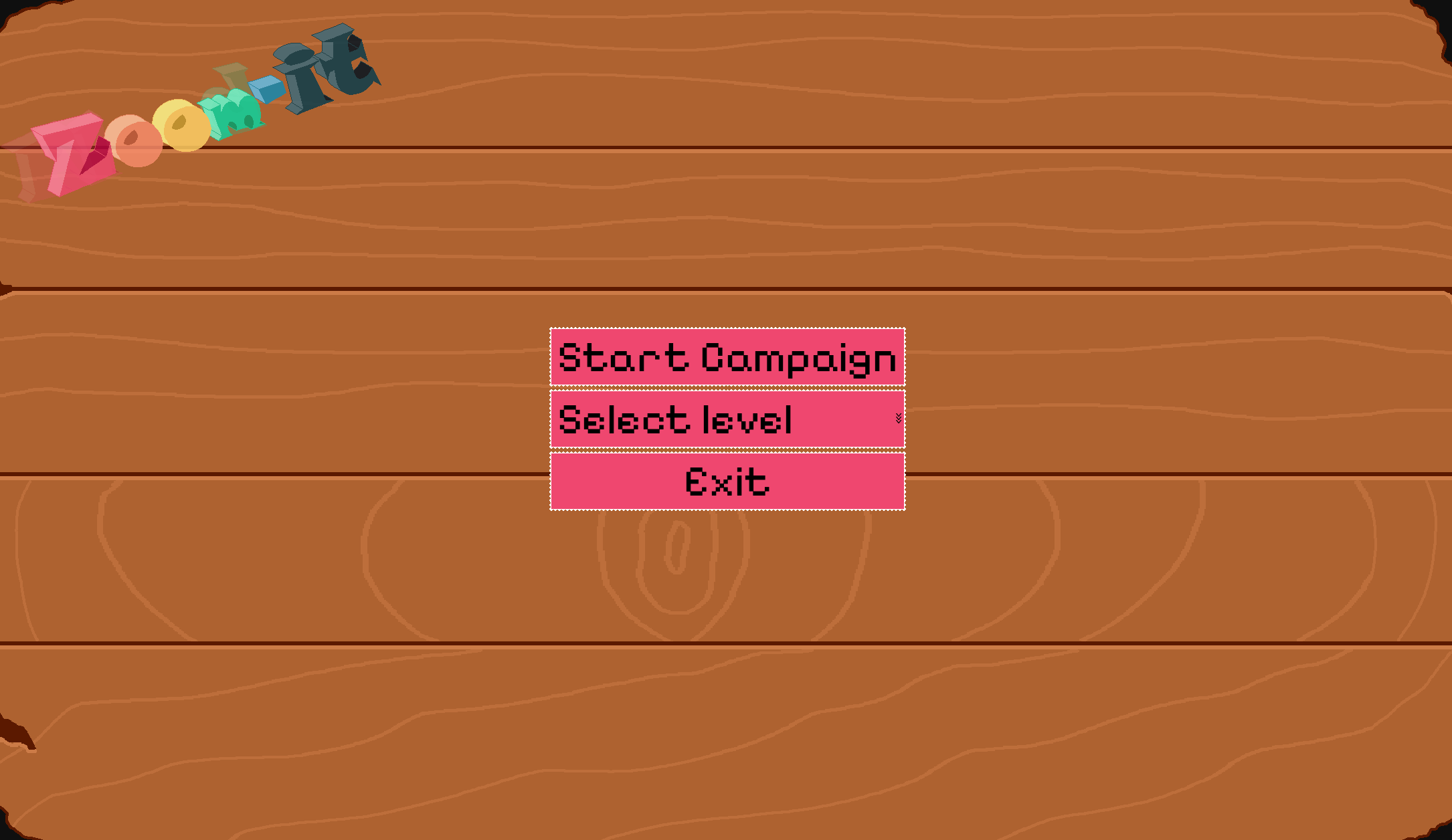 Zoom-It gameplay screenshot — Main menu